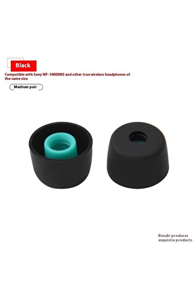 Choice3 KOQZM أسود متوسط، 3 أزواج (6 قطع)، سدادات أذن سيليكونية لسماعات WF-10...