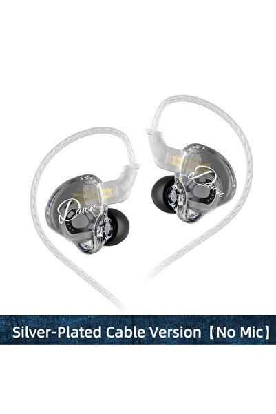 Choice Silver Plated No Mic KZ Dawn Dynamic Earphones HIFI Bass Earbuds 3.5mm...