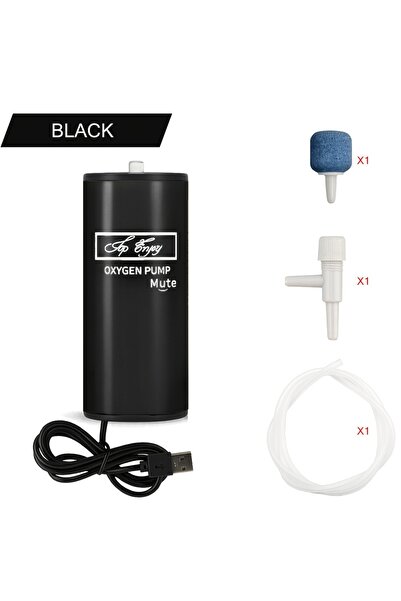 Choice3 مضخة أكسجين سوداء جديدة فائقة الهدوء مزودة بمصدر طاقة USB وفلتر - الخ...