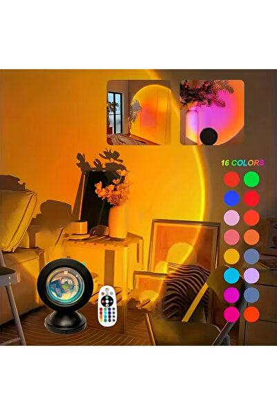 Choice 16 colors Sunset Light Projection Light With Remote Control 16-Color N...