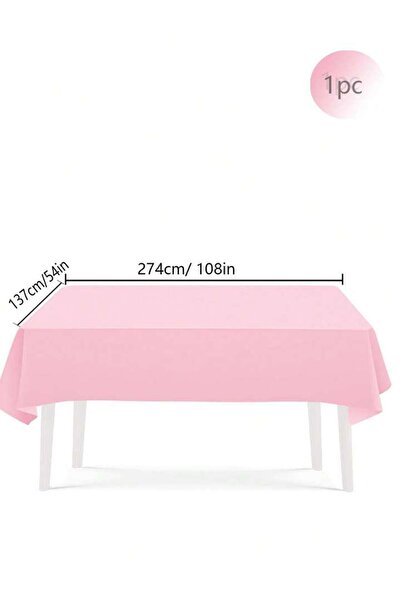 Choice4 طقم مفرش طاولة واحد جديد لون سادة، طقم حفلات، لون وردي فاتح، أدوات ما...