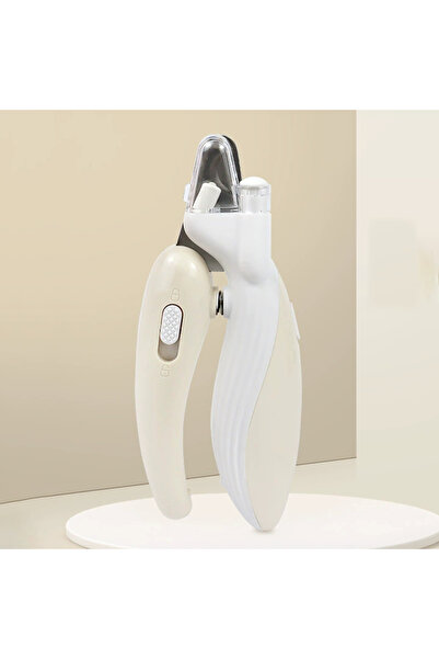 choice2 مقص أظافر للقطط بيج اللون مزود بإضاءة LED - مقص أظافر مضاد لتناثر الد...