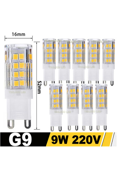 Choice مصباح LED أبيض بارد G9 بقوة 9 واط، 220 فولت، 10 قطع، G9 LED بقوة 18 وا...