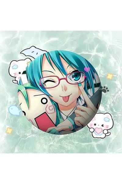 Choice72 25x25 مم z1 شارات كاواي لطيفة H-hatsune-M-mikuS دبابيس أزرار معدنية ...