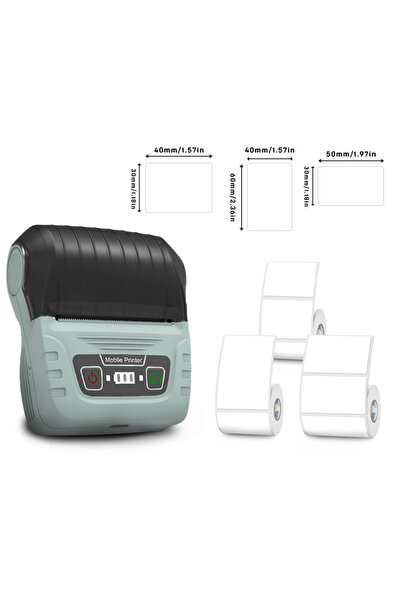 Choice1 طابعة ملصقات لاسلكية SK58G بثلاث لفات، طابعة ملصقات حراري بلوتوث بدون...