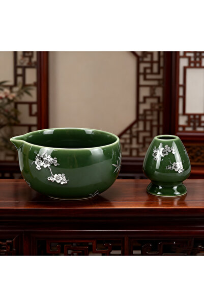 Choice طقم خفاقة ماتشا أخضر فاتح مكون من قطعتين/4 قطع/5 قطع - وعاء ماتشا وخفا...