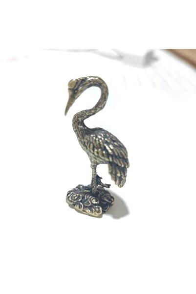 choice2 light green Elegant Brass Flying Crane Figurine - Vintage Style Deskt...