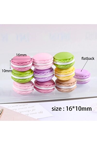 Choice ١٠ قطع متنوعة من حلوى الماكرون الصغيرة المصنوعة من الراتنج الكاواي، ذا...