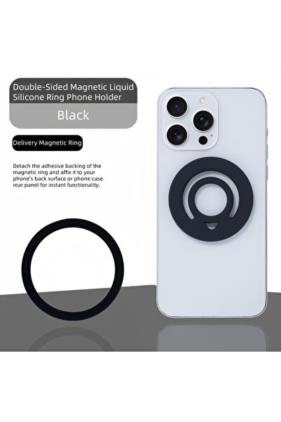 Choice1 حلقة سحب سوداء من السيليكون السائل، مشبك حلقي، أحدث حامل مغناطيسي حلق...