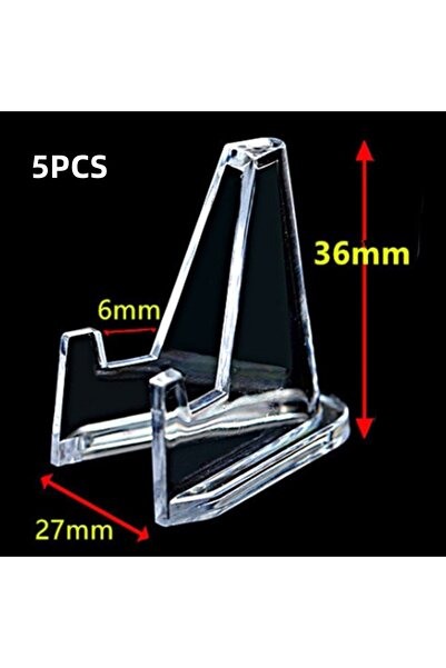 Choice 5Pcs Clear 5/10/20Pcs Acrylic Stands Mini Coin Display Easel Holder Sm...