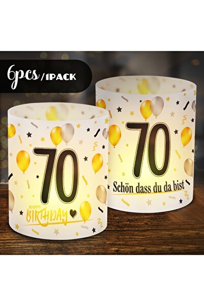 Choice8 ٦ قطع من أغطية مصابيح الطاولة باللونين الأسود والذهبي، مناسبة للاحتفا...