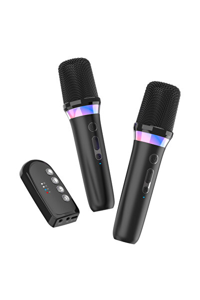 Choice1 ميكروفون لاسلكي بتقنية بلوتوث VAORLO DS مزود بميكروفونين وملف متحرك، ...