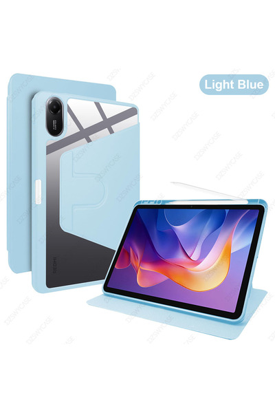 Choice جراب حامل دوار باللون الأزرق الفاتح لجهاز Redmi Pad 2 مقاس 11 بوصة (20...