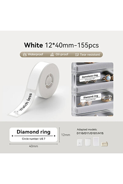 Choice16 12x40 white Niimbot D11 D101 D110 H1S Self-adhesive Paper White Colo...