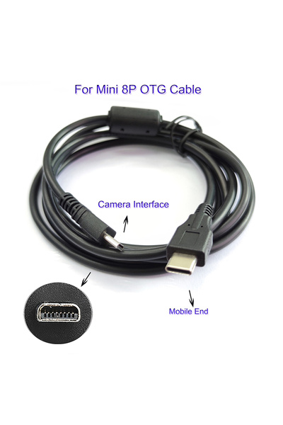 Choice VIKEFON 1M Camera OTG Cable Type-C to Mini 8Pin Photo Transfer+Chargin...