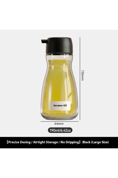 Choice1 black large 1pcs Japanese Style Glass Oil Pot Desktop Seasoning Bottl...