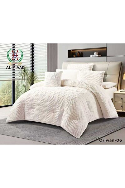 ALMIADD Purple Winter Rabbit Fur Bedspread (7 pieces) - Double Size - 230x250