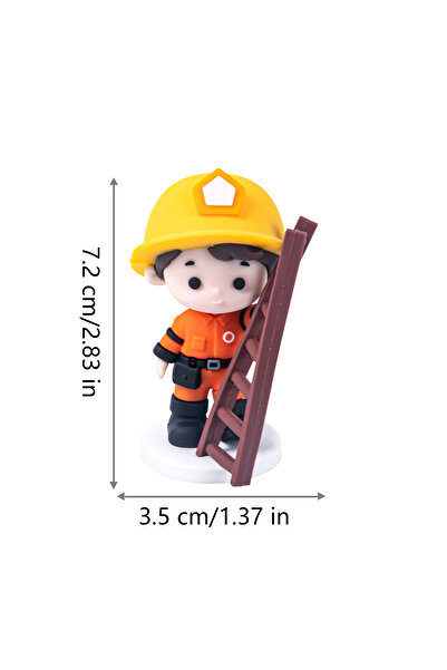 Choice زينة كعكة عيد ميلاد رجل الإطفاء على شكل حرف H، شاحنة إطفاء، كعكة رجل إ...