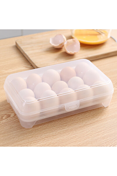 Choice1 صندوق بيض للثلاجة، 15 خانة، لون عشوائي، 6/15 خانة، صندوق حفظ البيض طا...
