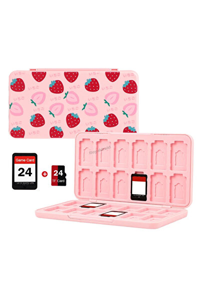 choice2 003 حافظة بطاقات ألعاب 24 في 1، مزودة إغلاق مغناطيسي، غلاف صلب لحماية...