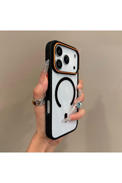 Choice71 غلاف هاتف شفاف أسود من ماجساسفي لهاتف آيفون 17 برو ماكس، متوافق مع آ...