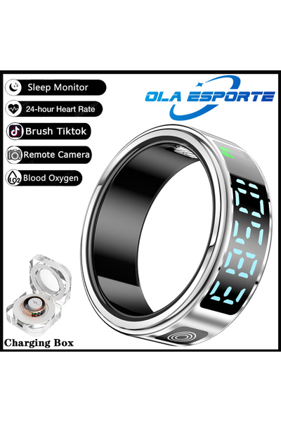 Choice38 خاتم SilverPro 2025 الذكي بشاشة عرض تعمل باللمس، وشحن لاسلكي، وميزة ...