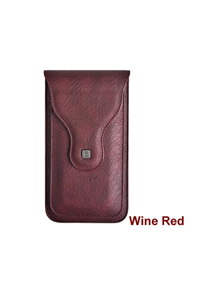 Choice red wine PULOKA Universal High-end Retro PU Leather Slim Mobile Phone ...