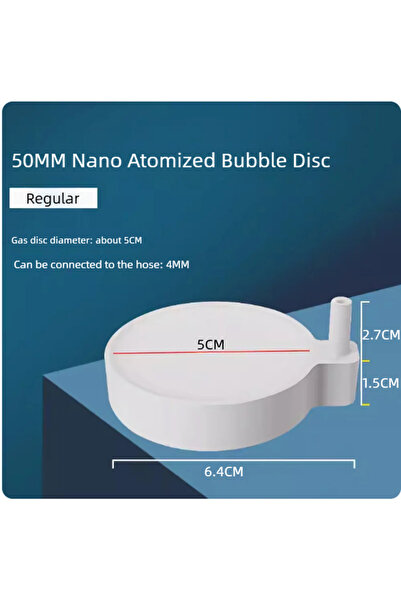 Choice1 White-5cm Air Stone Oxygen Aerator For Aquarium Disc Bubble Diffuser ...