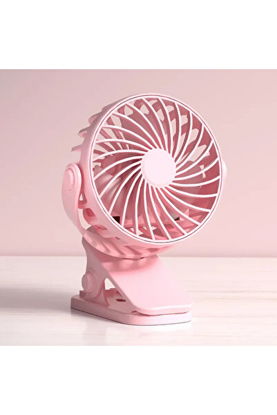 choice2 مروحة طاولة صغيرة محمولة وردية اللون، قابلة للطي 360 درجة، قابلة لإعا...