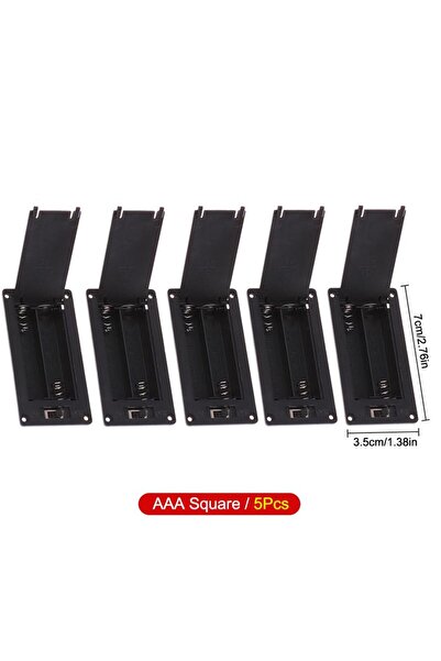 Choice علبة بطاريات مربعة AAA، 5 قطع، 1/5 قطع، 2 بطارية AAA/AA 3 فولت، مع غطا...