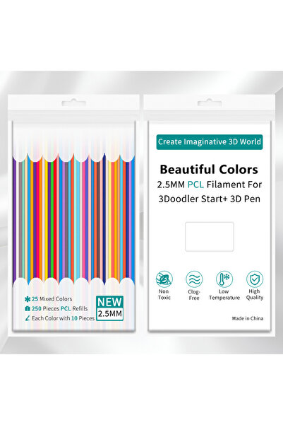 Choice 25mixed 250pcs 15cm 320/160 Strands 2.5mm 3D Doodler Refill 25/30/32Co...