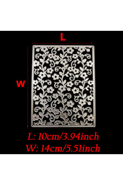 Choice إطار واحد مستطيل الشكل بخلفية زهور، قوالب تقطيع معدنية لألبوم قصاصات و...