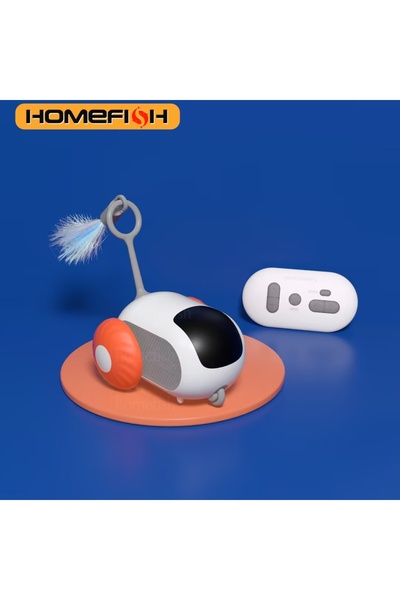 Choice سيارة قطط ذكية برتقالية اللون، وضعان للحركة التلقائية، سيارة يتم التحك...