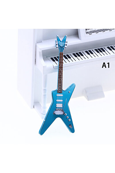 choice2 A1 Doll Mini Simulation Electric Guitar Popular Guitar Miniature Scen...