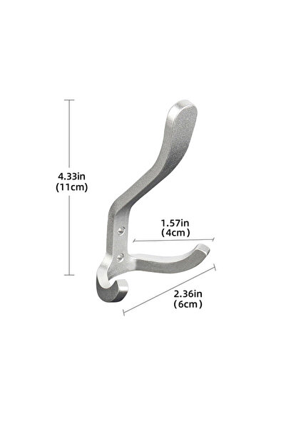 choice2 خطافات جدارية فضية شديدة التحمل للمعاطف، خطافات معدنية جدارية كبيرة ا...