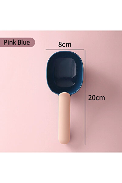 Choice3 مغرفة طعام للحيوانات الأليفة باللونين الوردي والأزرق مع مقبض بمشبك - ...