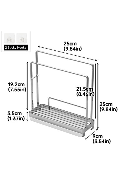 Choice رف تخزين مناشف المطبخ من الفولاذ المقاوم للصدأ، قطعة واحدة، منظم سحري ...