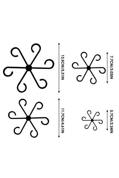 choice2 ZX-XZWJ-أسود - 4 قطع - حامل نباتات لدعم النباتات الكبيرة والزهور