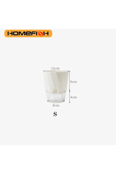 Choice وعاء زهور صغير كسول، وعاء زهور أوتوماتيكي ماص للماء، بلاستيك شفاف مزدو...