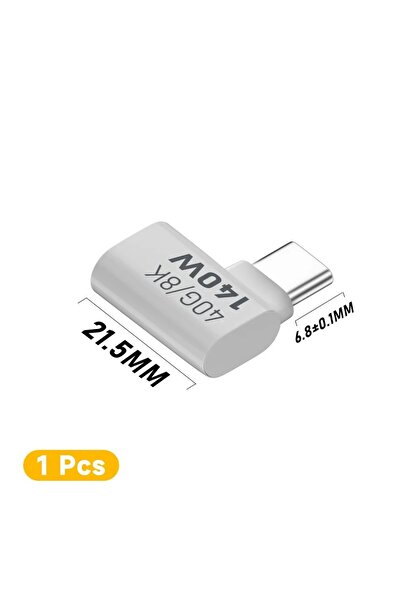 Choice4 C 90 Degree USB C Converter 140W Type C Adapter Converter Female to M...