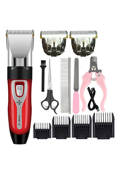 choice2 ماكينة حلاقة شعر الكلاب/القطط/الأرانب عالية الجودة باللون الأحمر، ماك...