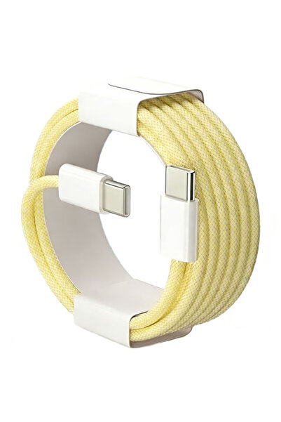 choice2 كابل شحن سريع USB-C إلى USB-C بطول 2 متر، ذهبي اللون، من قطعة إلى 5 ق...