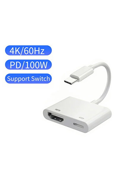 Choice1 White 60HZ 4K Video Audio 60Hz 30Hz Converter USB C/Type-C to HDMI+US...
