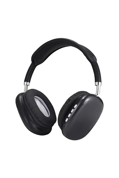 Choice1 سماعة رأس لاسلكية جديدة بتقنية بلوتوث مع ميكروفون، لون أسود: سماعة ست...