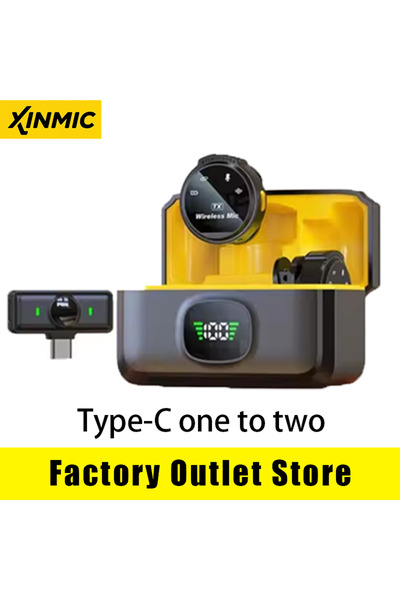 choice2 ميكروفون لاسلكي صغير الحجم من نوع Type-C، طراز XinMic J6، مزود بخاصية...