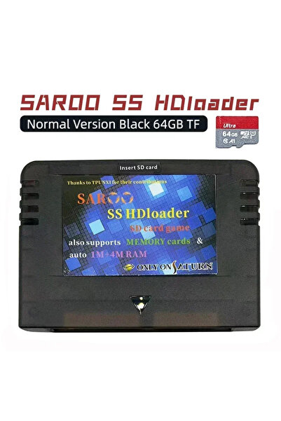 Choice10 بطاقة قراءة سريعة سوداء عادية 64 جيجابايت لـ SEGA SATURN 0.9، تعمل ب...