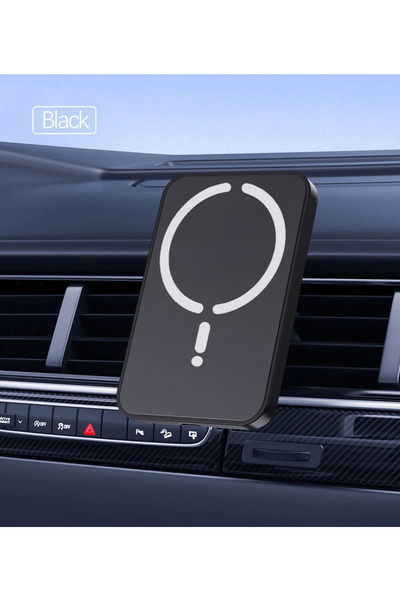 Choice شاحن سيارة لاسلكي مغناطيسي أسود من النوع الثاني، متوافق مع أجهزة آيفون...