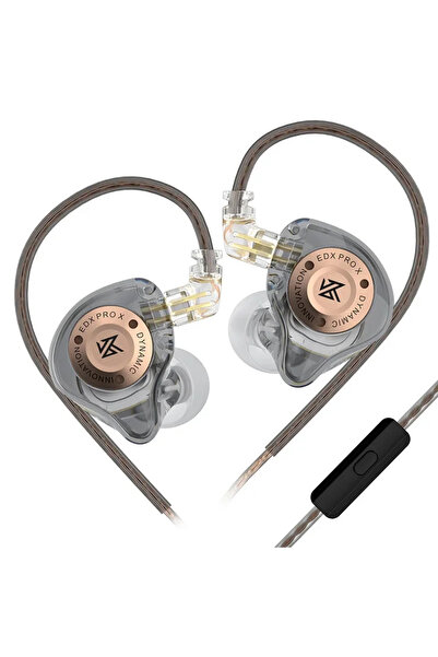 Choice5 سماعات أذن رمادية اللون من نوع MIC KZ EDX PRO X Dynamic Drive، بتقنية...