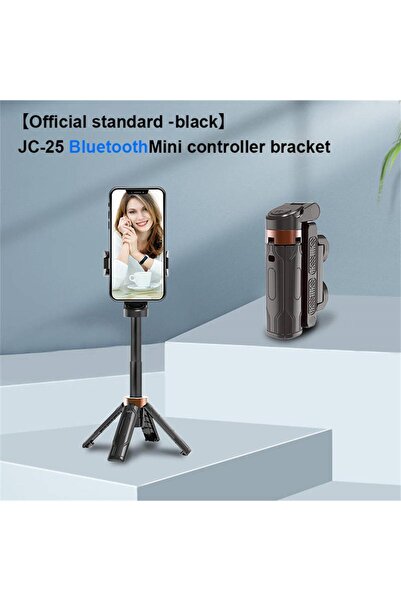 Choice1 عصا سيلفي صغيرة سوداء لاسلكية بلوتوث محمولة تلسكوبية متعددة الوظائف ح...