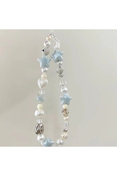 Choice سلسلة تعليق هاتف على شكل نجمة هايان الصيفية، مصنوعة يدويًا من مرصّع با...